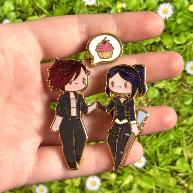 Przypinka Metalowe „Vi & Caitlyn” - Inspirowane Arcane