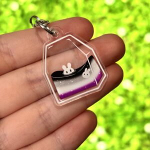 Zawieszka Teabag z Flagą Asexual