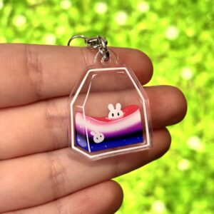 Zawieszka Teabag z Flagą Genderfluid